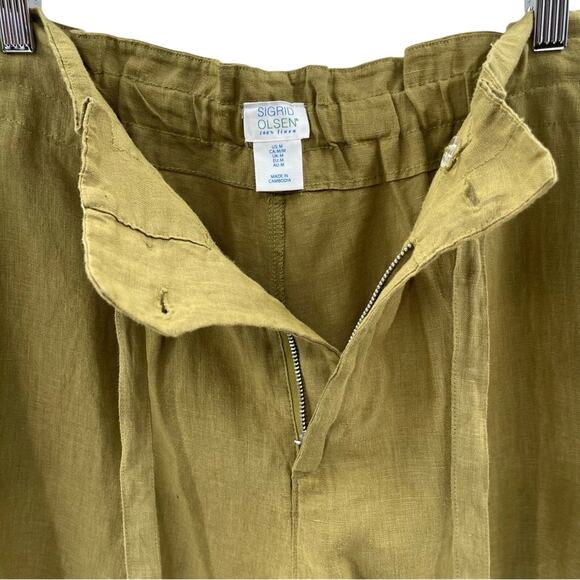 Sigrid Olsen 100% Linen Breathable Comfortable Lightweight Casual Shorts Size M - Picture 3 of 8